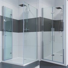 IMPTS Duschkabine Falttür Eckeinstieg Klappbar Duschwand Duschabtrennung Dusche