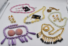 Modeschmuck Set Konvolut– Halsketten & Ohrringe, Damen, Vintage Stil, 12tlg.