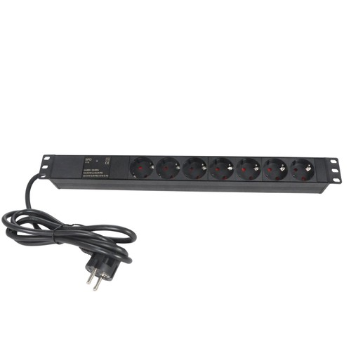 Steckdosenleiste fach - 7-fach, 19"