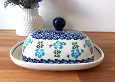 Original Bunzlauer Keramik Butterdose Butterschale 250 Gramm Butter Handarbeit