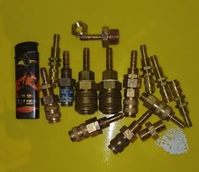 Druckluftkupplung Kupplungsstecker mit Schottgewinde & Schlauchtülle