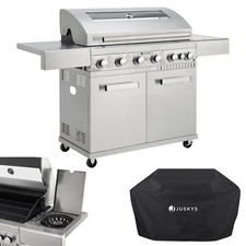 Gasgrill BBQ Grillwagen Gas Grill Brenner Seitenbrenner Edelstahl Juskys®