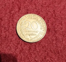20 Centimes, 1968, Münze, Liberte, Egalite, Fraternite, Republique Francaise, 