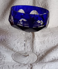 Nachtmann Antika Sektschale blau Kobaltblau Überfangglas