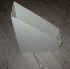 Stehordner Zeitschriftensammler Zeitschriftenbox weiß Metall