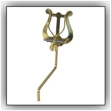 Robuste Marschgabel / Lyra für Saxophon - Quadratische Stielspitze - Messing