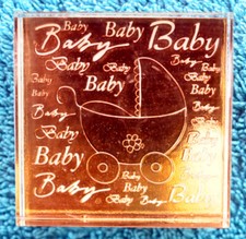 Motivstempel Kinderwagen Fa Artoz hochwertiger Acrylstempel 58 x 58 x 15 mm