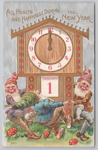 New year elves dancing - elves,