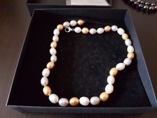 Perlkette Perlen Halskette Süßwasser Zuchtperlen Kette Schmuck Perlfekt