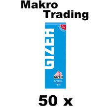 GIZEH Special Blättchen (blau) (50 Heftchen à 50 Blatt)