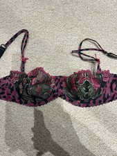 Aubade Halbschale BH Fleurs de Pommier Gr. 70 Cup D Spitze Leo Print