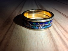 Ring von Frey Wille vergoldet emailliert, Gr. 54