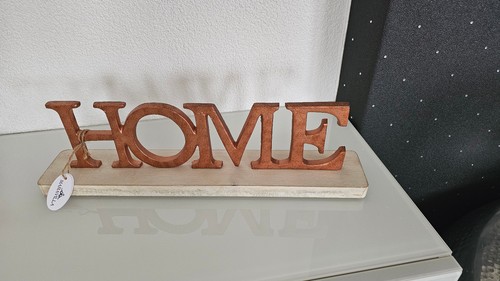 Home schriftzug kupfer look - home,