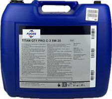 20 Liter Fuchs Titan GT1 Pro C-3 5W-30 Motoröl für VW-BMW-MB (5,39 EUR/l)