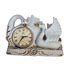 Meister Anker  Schwanen Uhr Porzellan aus Deutschland Kamin Uhr Dekorativ