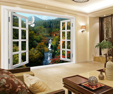 3D Natur Landschaft Fenster 56