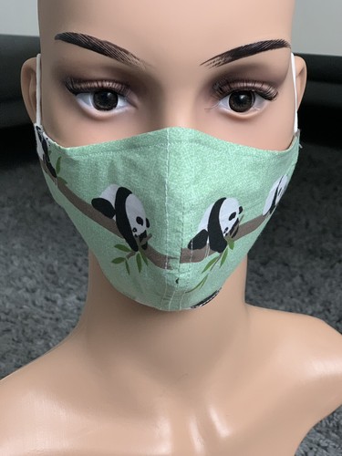 Maske panda mintgrün - panda,