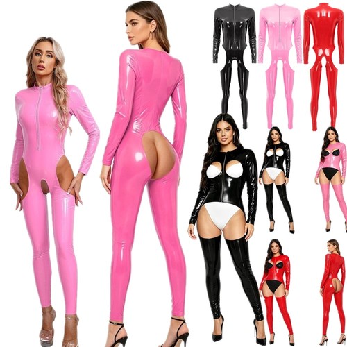 Damen bodysuit pvc wetlook - de,