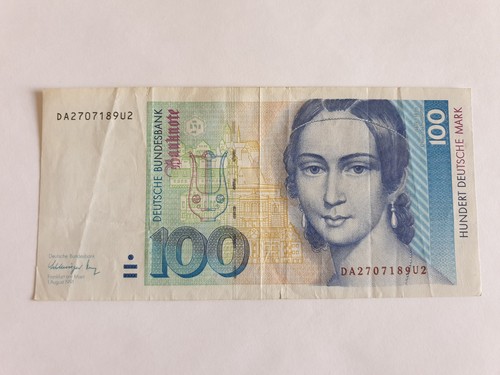 100 banknote deutsche - banknote, /