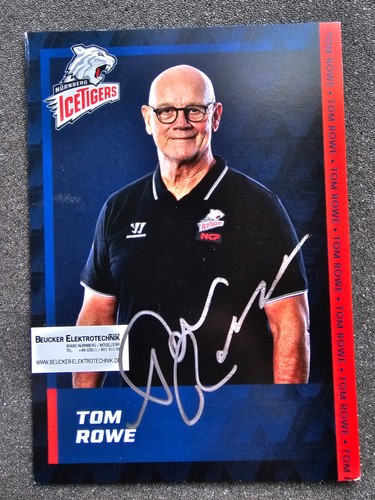 Tom rowe autogrammkarte - rowe,