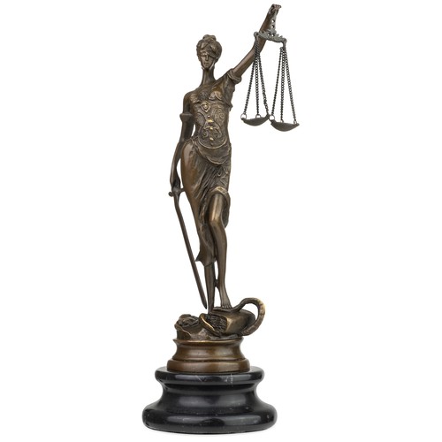 Bronzefigur lady justice - bronzefigur,
