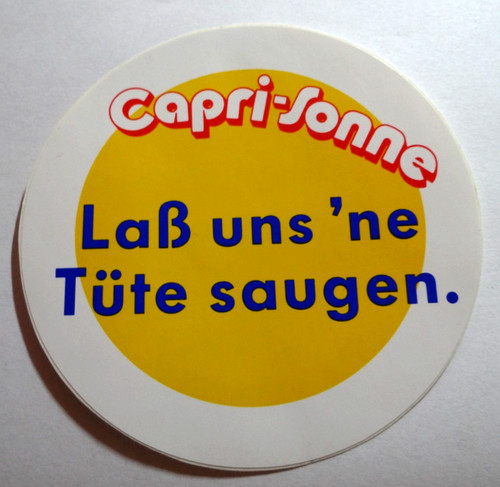 Werbe aufkleber capri sonne - werbe-aufkleber, capri-sonne