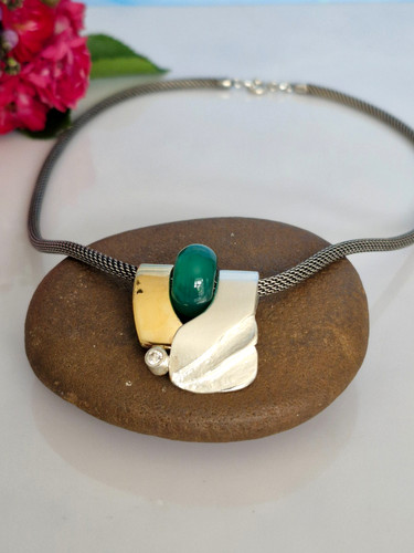 Phantastisches collier silber - collier,
