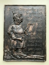 Gussplatte Bürgermeister Bier