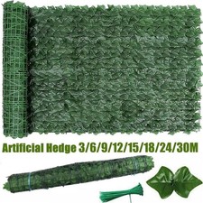 1x3M Künstliche Efeu Blatt Garten Sichtschutz Künstliche Pflanzenwand Hecke Deko