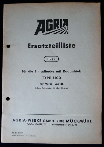 Agria einradhacke 1100 - einradhacke,