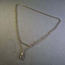 Antike Doppelankerkette – Silberfarbene Uhrenkette mit Karabinerhaken