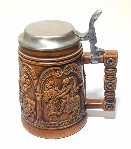 Steinzeug bierkrug mit - steinzeug,