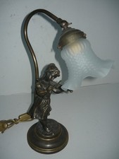 Tischleuchte Messing Fest Mit Frau Mit Geige E Glas