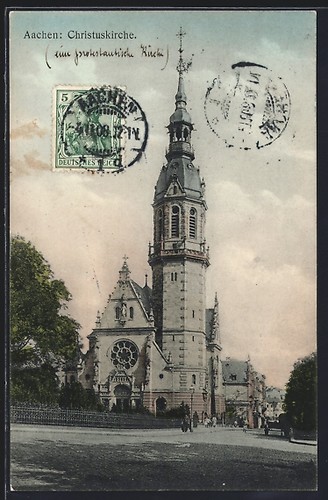 Ansichtskarte aachen ansicht - ansichtskarte,