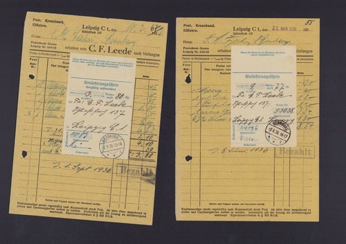 Leipzig rechnung 1936 c - x, 1936,