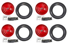 4 Stück 12 1/2 Zoll Laufrad Scheibenrad Set Handwagen Bollerwagen 57-203 AV 45°