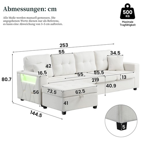 Form modulares ecksofa - l-form,