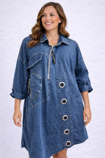 Kleid Jeanskleid Longhemd
