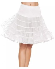 Knielanger weißer petticoat - knielanger,
