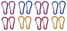 8x Karabinerhaken Alu Schlüsselanhänger Schlüssel Karabiner Haken Mini Set klein