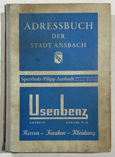 Adressbuch der stadt - der, ansbach
