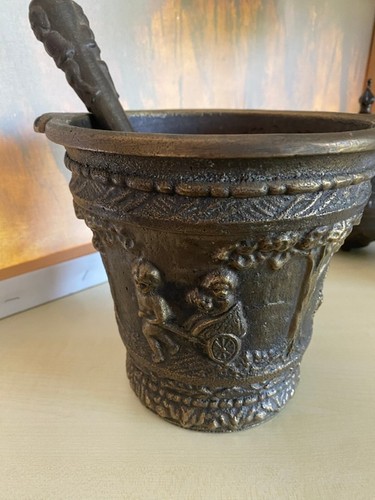 Bronze mörser mit stössel - mit,