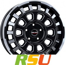 Borbet CW7 black rim polished glossy 7.5x18" ET53 LK5 130 ML 78.1 Alufelgen 1...