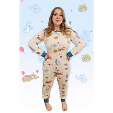 "ERWACHSENENGRÖSSE FALLENSITZ SCHLAFANZUG BASIEREND AUF DER ERWACHSENENWINDEL / WINDEL ""Bett Teds"