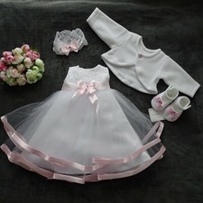 Set teilig taufkleid - set,