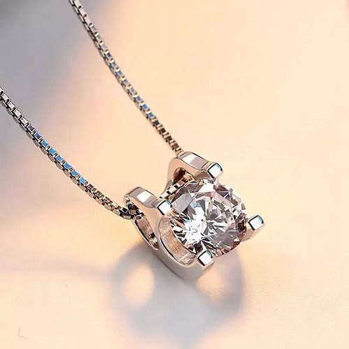 Halskette rund mit zirkonia - halskette,