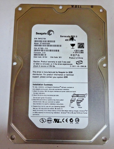 Seagate st3400832as hdd sata - *st3400832as*,
