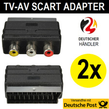 2x Scart Adapter TV AV Adapter