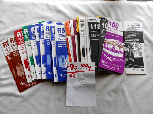 1994 vintage septa timetables - 1994,