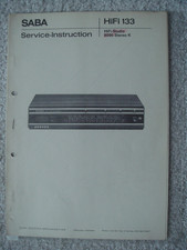 Service Instrucction SABA 8090 HIFI Studio